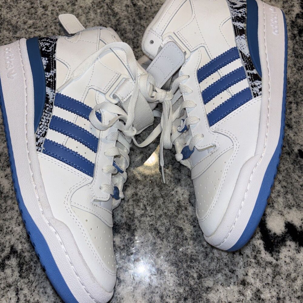 Adidas Women’s Sz 9 Snakeskin Basketball Forum Sky Blue Gx 8945 Sneakers - Picture 3 of 14